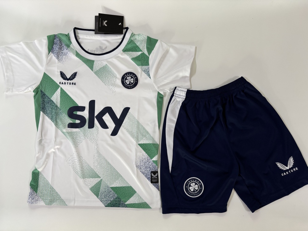 Kids 26 27 Ireland away Soccer Jersey | short-sleeved | QIUW