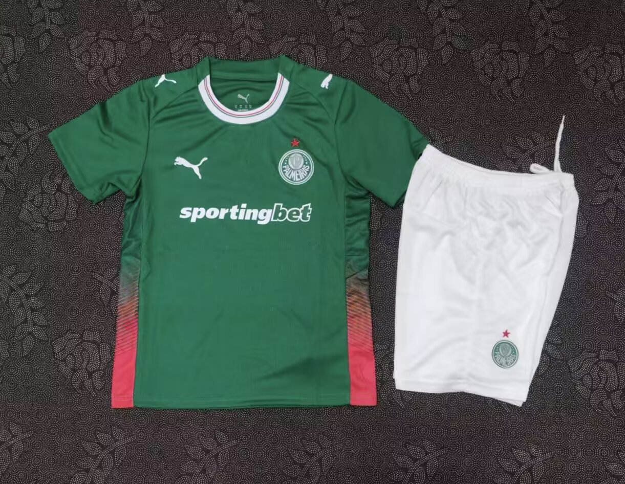 Kids 26-27 Palmeiras away Soccer Jersey | short-sleeved | 1134