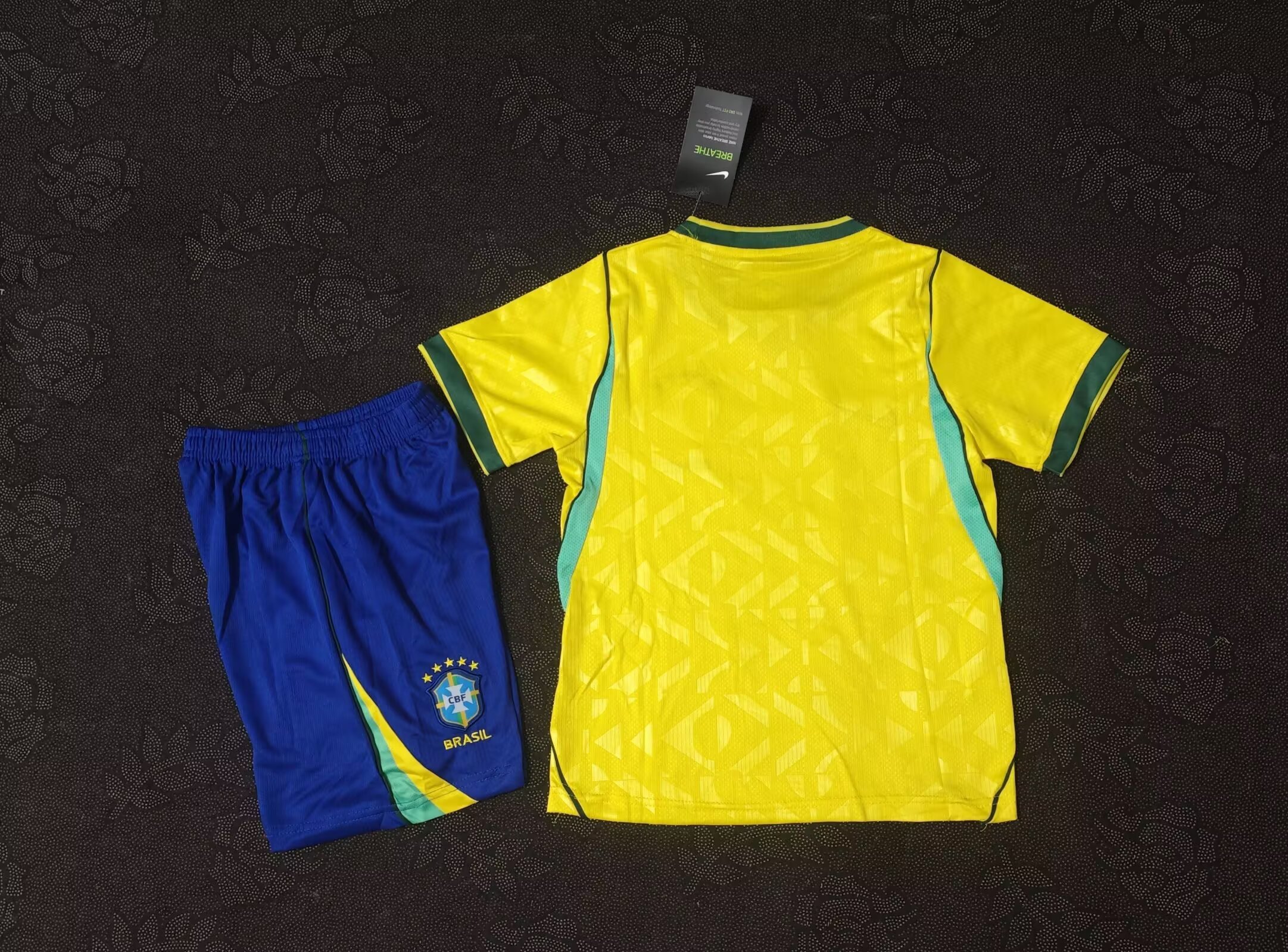 Kids 26-27 Brazil  home Soccer Jersey | short-sleeved | 1134