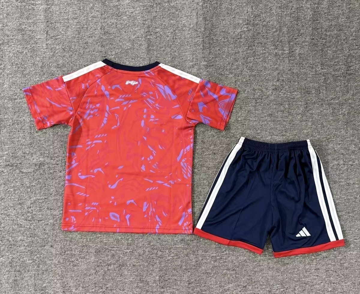 Kids 26-27 Costa Rica home Soccer Jersey | short-sleeved | 1134