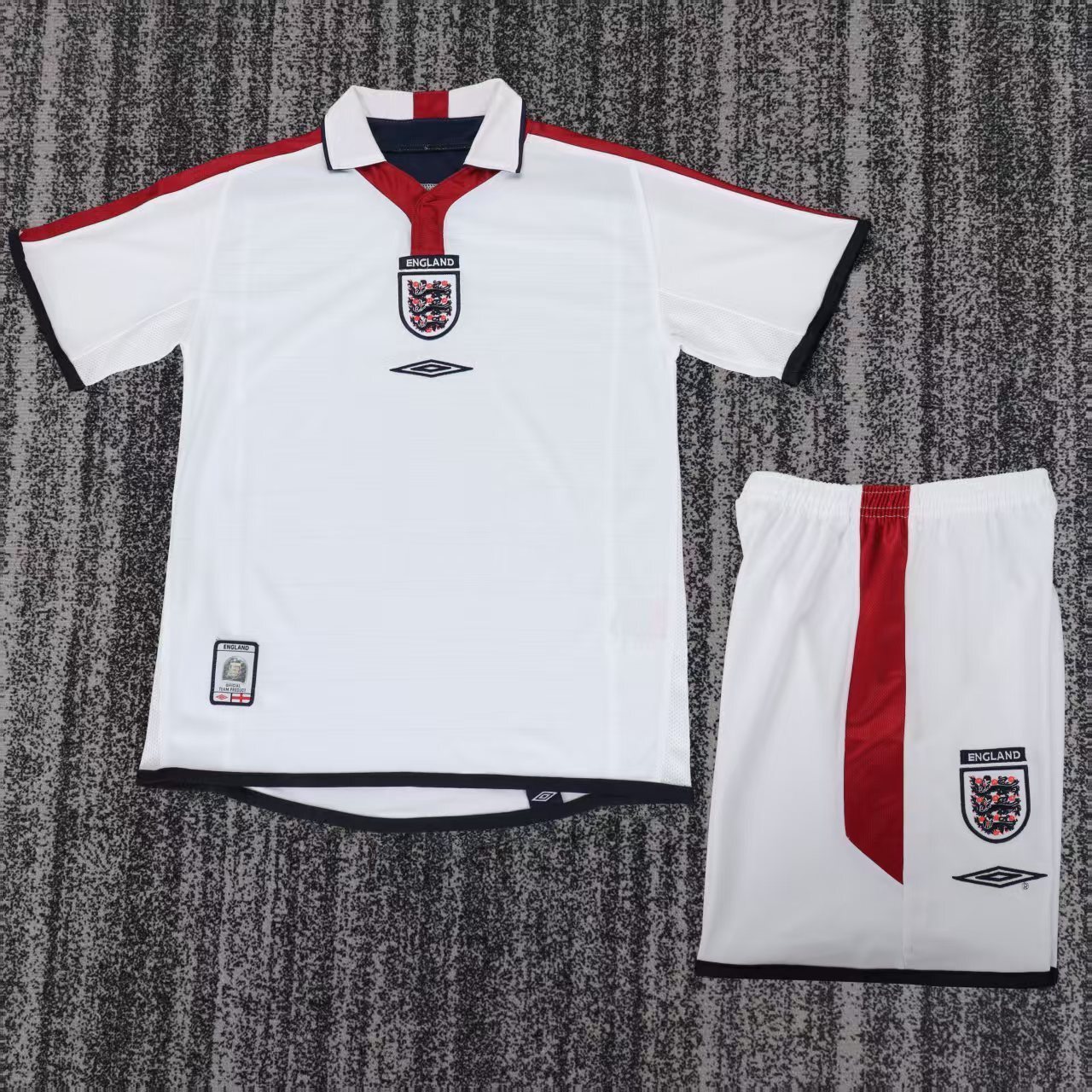 2004 England  Retro home gameJersey  short-sleeved | [Retro Edition] |