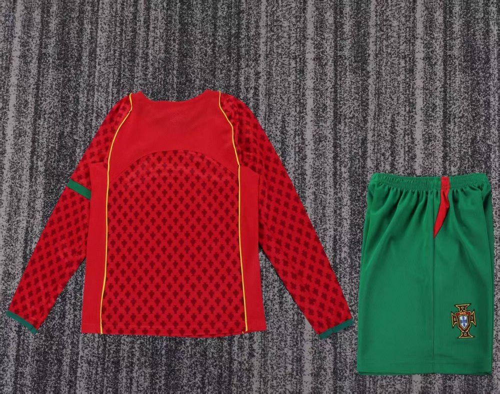 2004 Portugal  Retro home gameJersey  long sleeves [Retro Edition] |