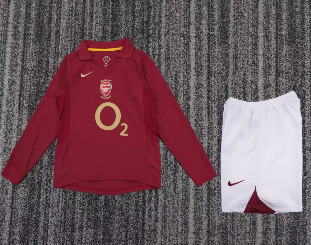 2005-2006 Arsenal  Retro home gameJersey  long sleeves [Retro Edition] |