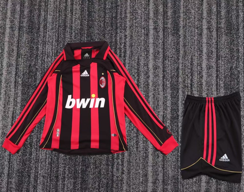 2006-2007  AC Milan Retro home gameJersey  long sleeves [Retro Edition] |