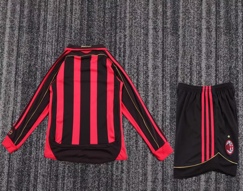 2006-2007  AC Milan Retro home gameJersey  long sleeves [Retro Edition] |