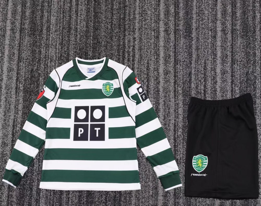2001-2003 Lisbon Retro  home gameJersey  long sleeved shirt | [Retro Edition] |