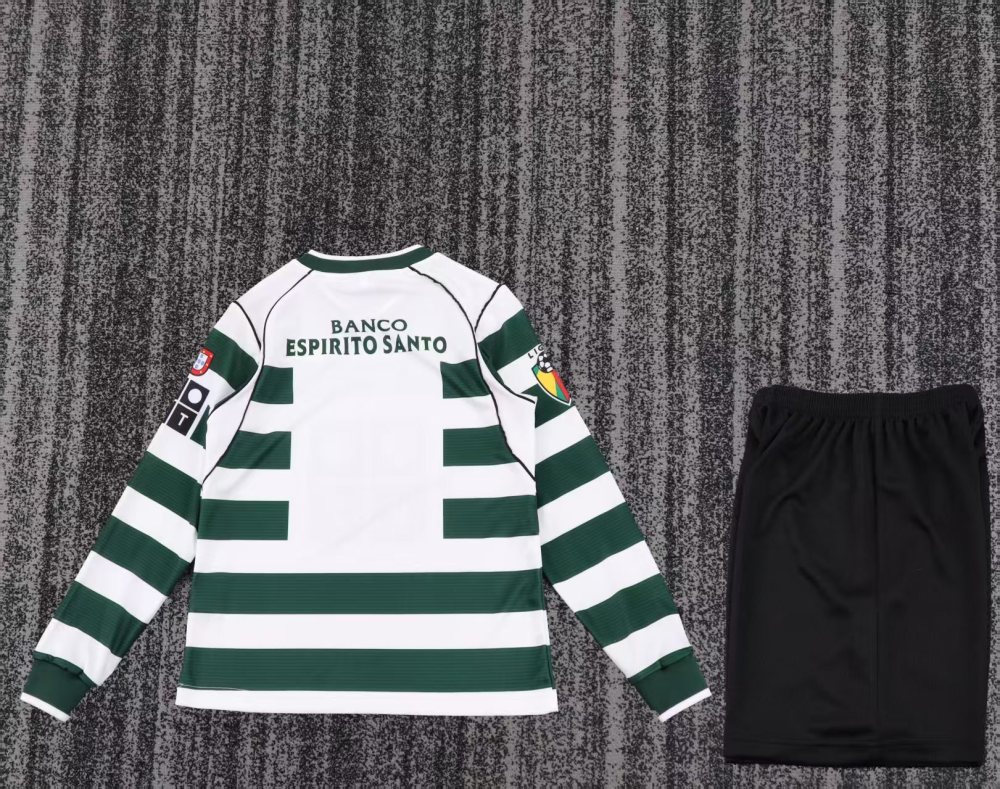 2001-2003 Lisbon Retro  home gameJersey  long sleeved shirt | [Retro Edition] |