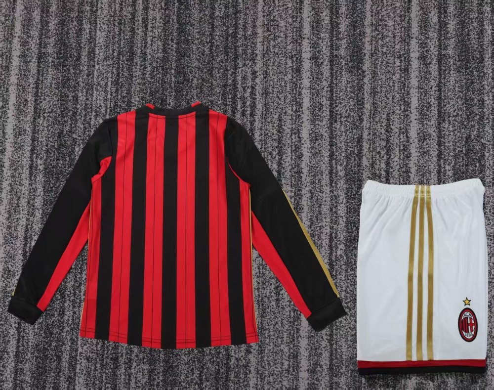 2013-2014 AC Milan Retro  home gameJersey  long sleeved shirt | [Retro Edition] |