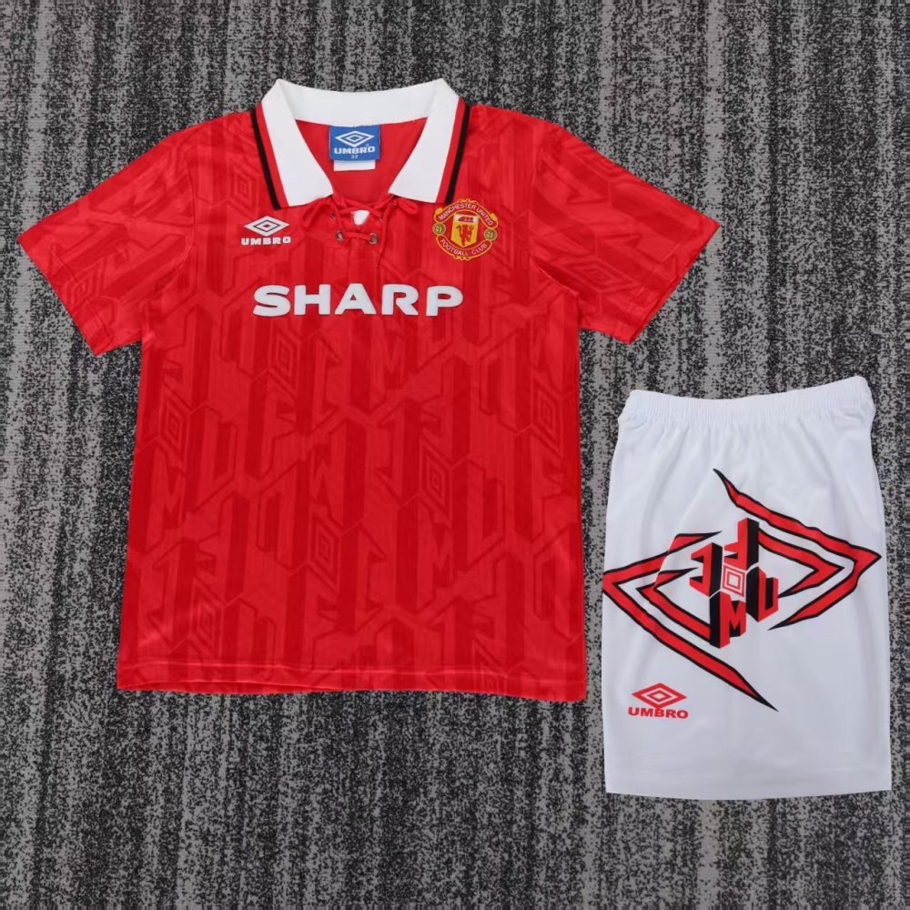1992-1994 Manchester United Retro  home gameJersey  short-sleeved | [Retro Edition] |