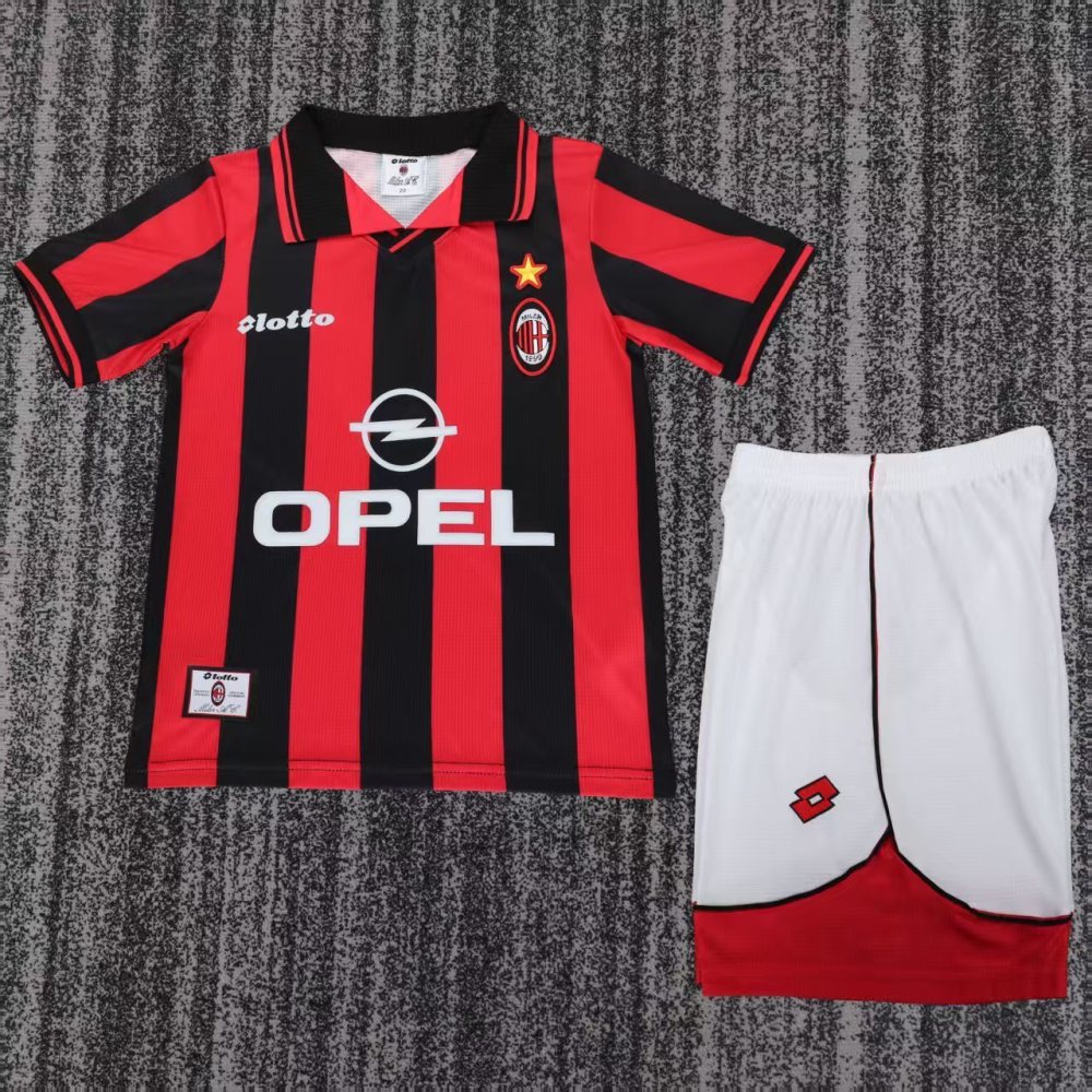 1997-1998  AC Milan Retro  home gameJersey  short-sleeved | [Retro Edition] |