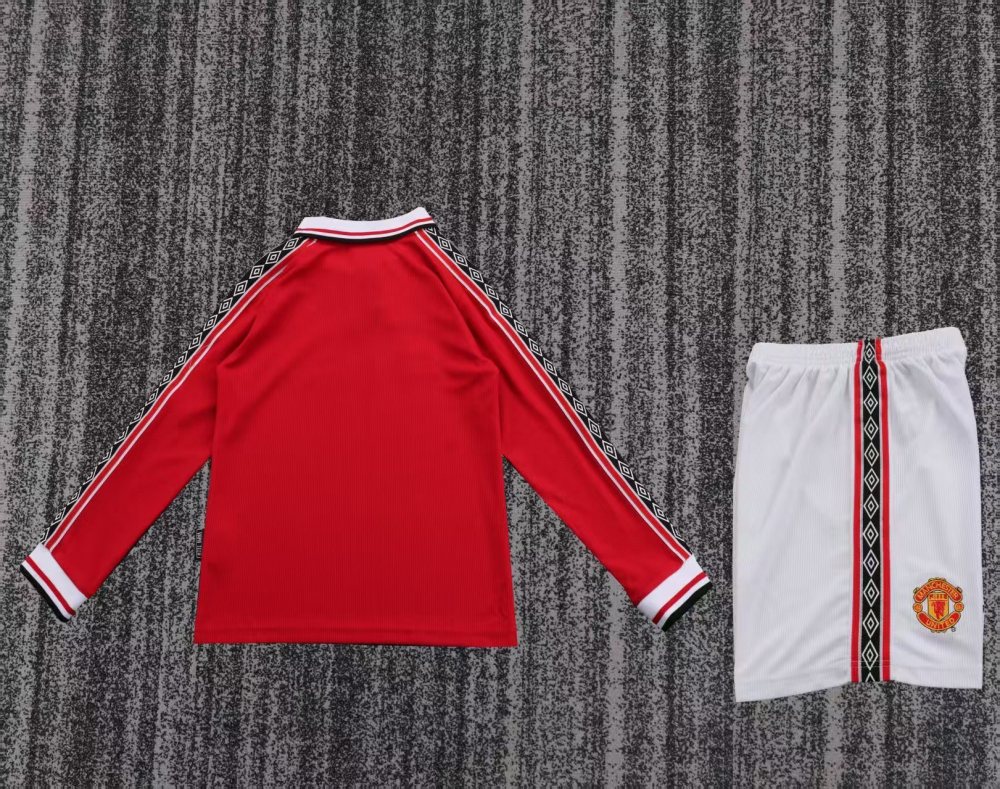 1998-1999 Manchester United Retro  home gameJersey  long sleeved match | [Retro Edition] |