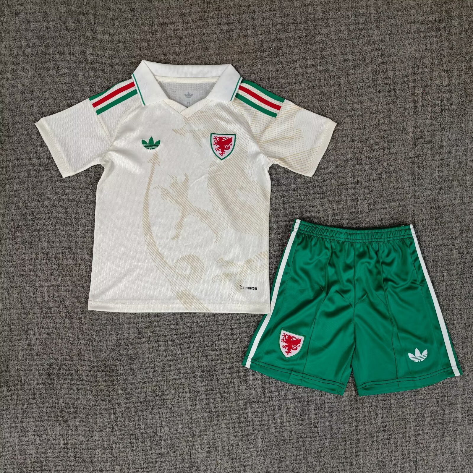 Kids 26-27 World Cup Wales away Soccer Jersey | short-sleeved | 百利原