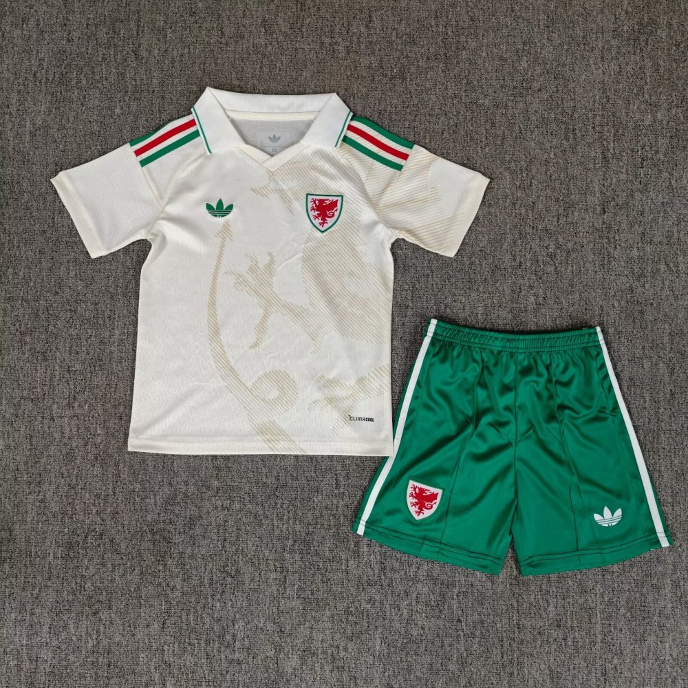 Kids 26-27 World Cup Wales away Soccer Jersey | short-sleeved | 百利原