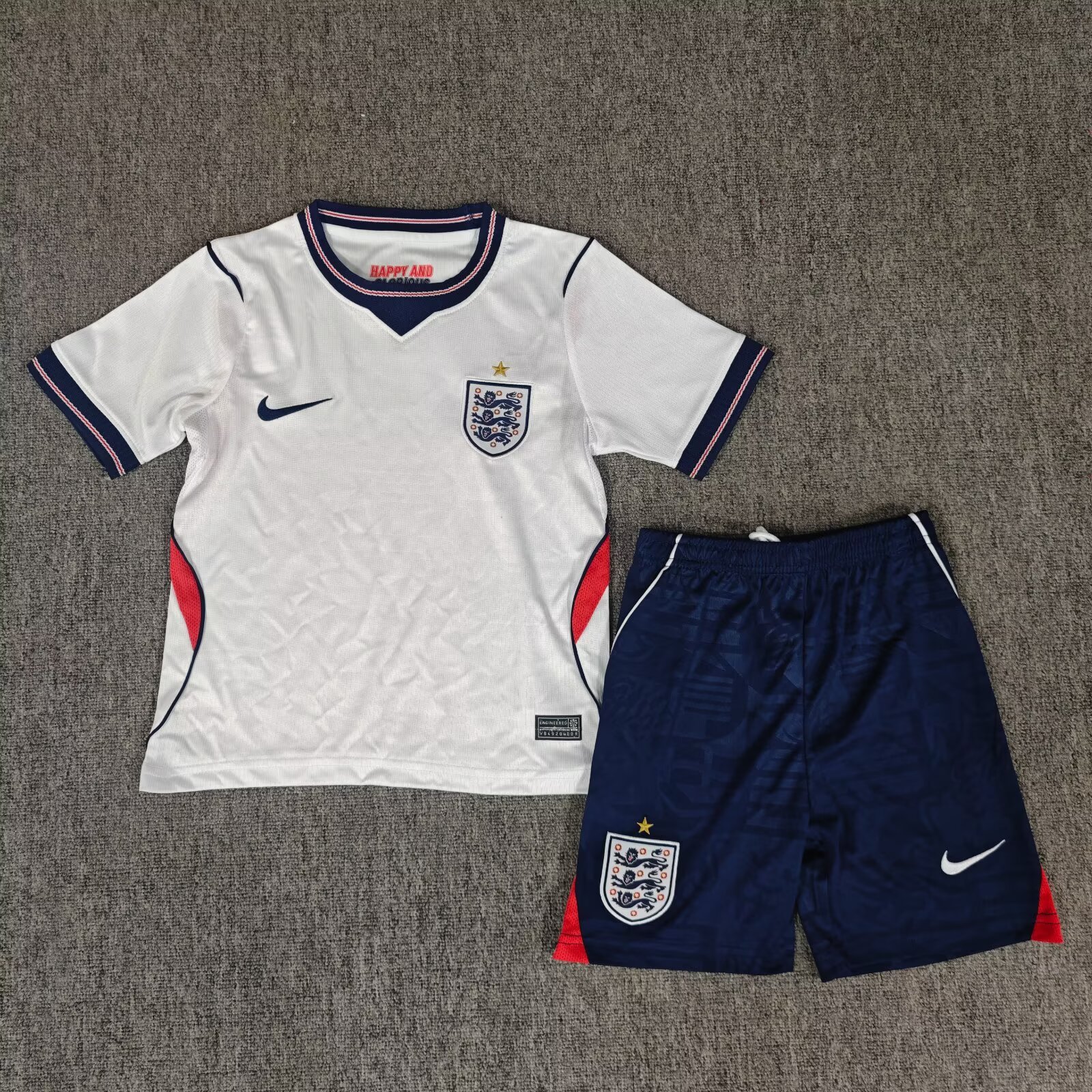 Kids 26-27 World Cup England Home Soccer Jersey | short-sleeved | 百利原