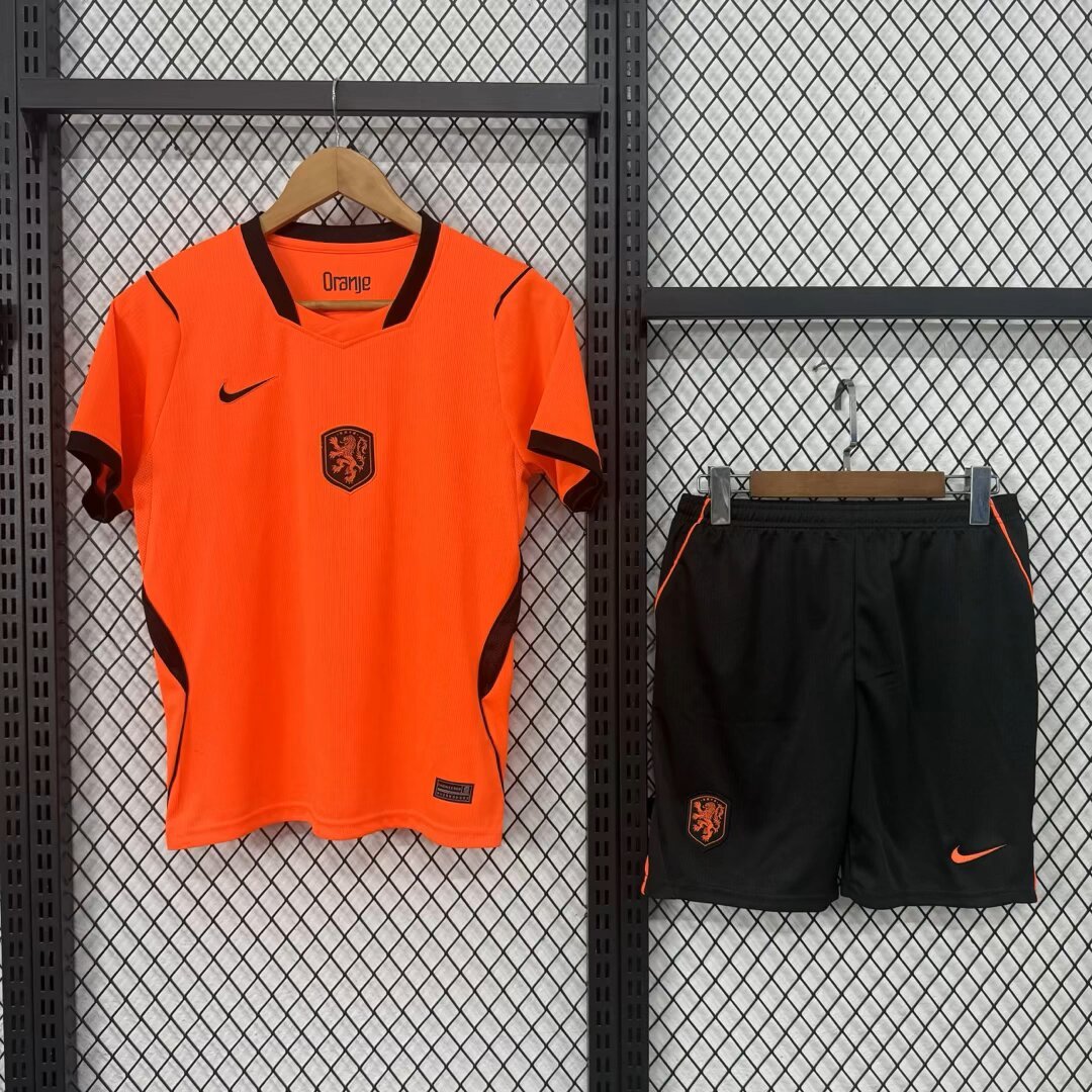 Kids 26-27 World Cup Netherlands Home Soccer Jersey | short-sleeved | 百利原