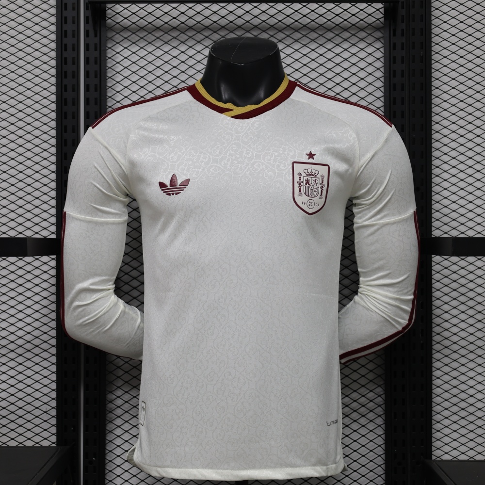 Spain 2026  away long sleeves Jersey player version