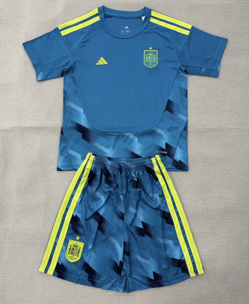 Kids 26-27 Spain 2026 goalkeeper Soccer Jersey | short-sleeved | 百利原