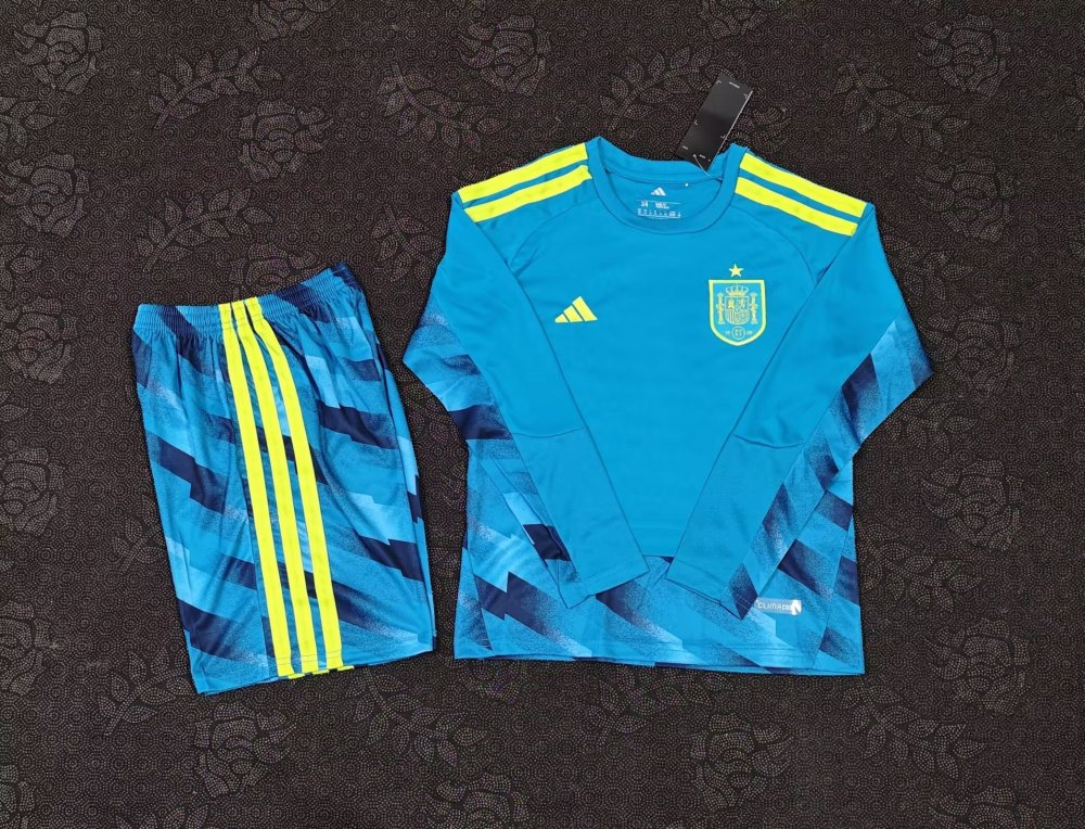Kids 26-27 Spain 2026 goalkeeper Soccer Jersey | long-sleeved | 百利原