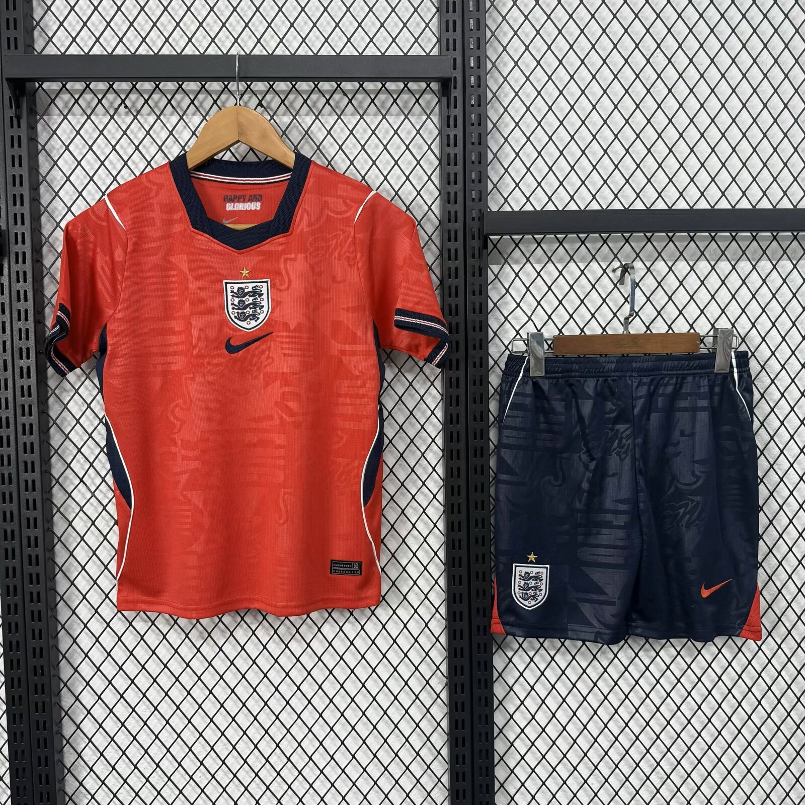 Kids 26-27 England away Soccer Jersey | short-sleeved | 1134