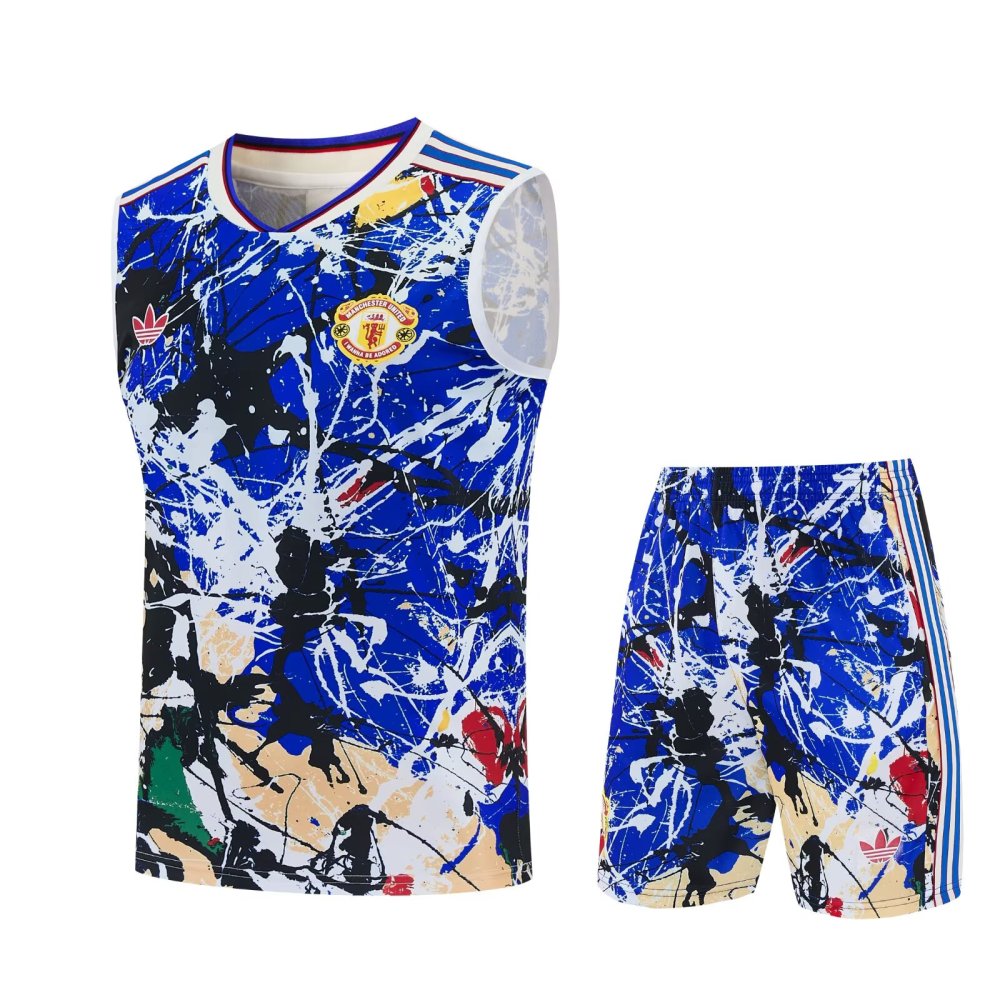 Manchester United retro style  adult set Shorts with pockets Thai version quality new style