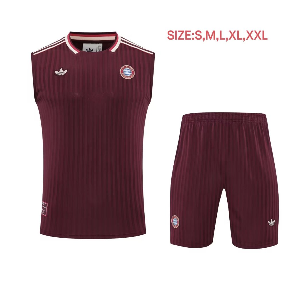 Bayern retro style red  adult set Shorts with pockets Thai version quality new style