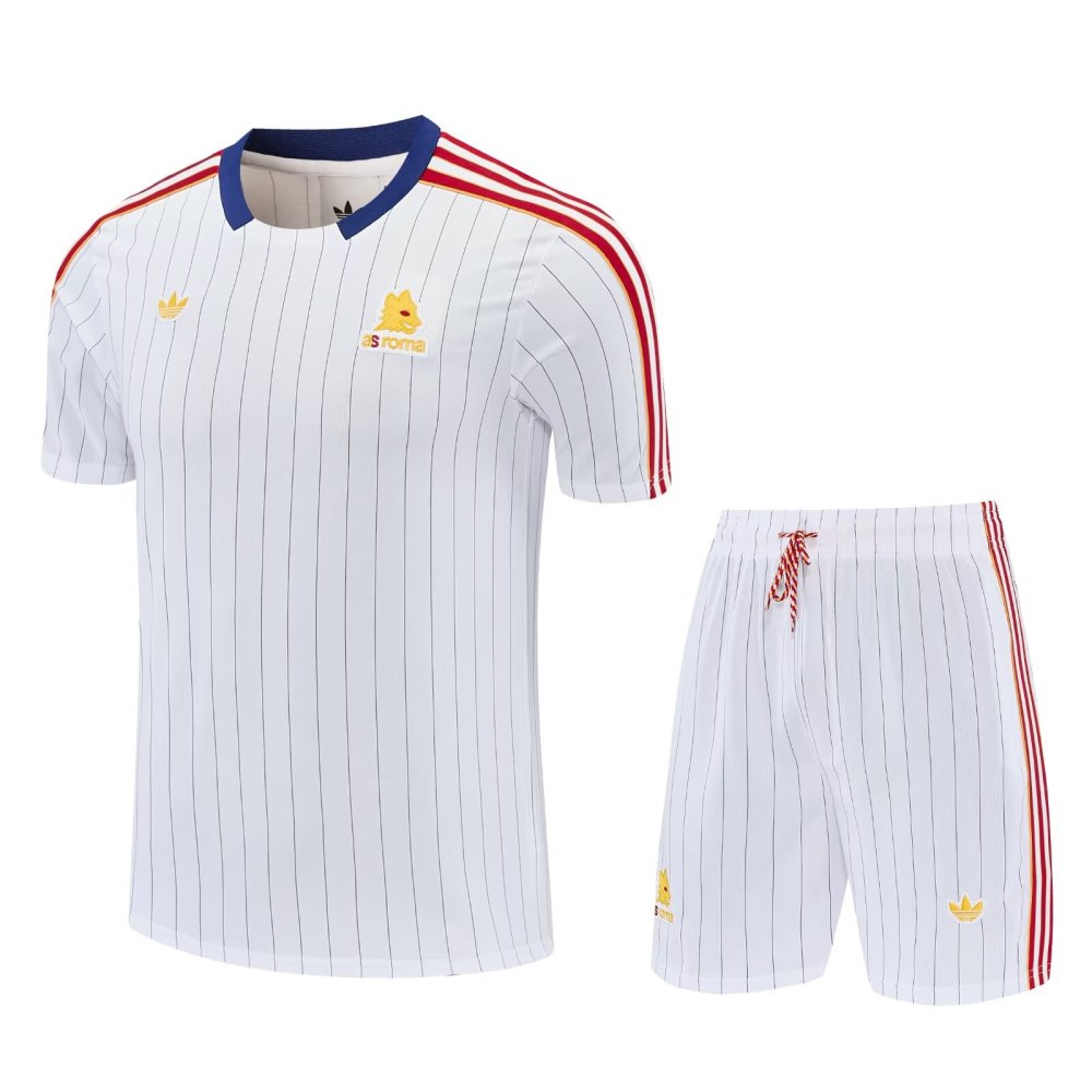 Rome short sleeves retro style red   adult set Shorts pockets Thai version quality new style