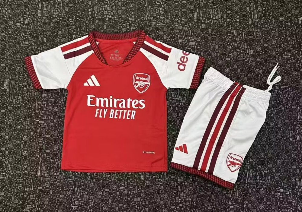 Kids 26-27 Arsenal Home Away Soccer Jersey | short-sleeved