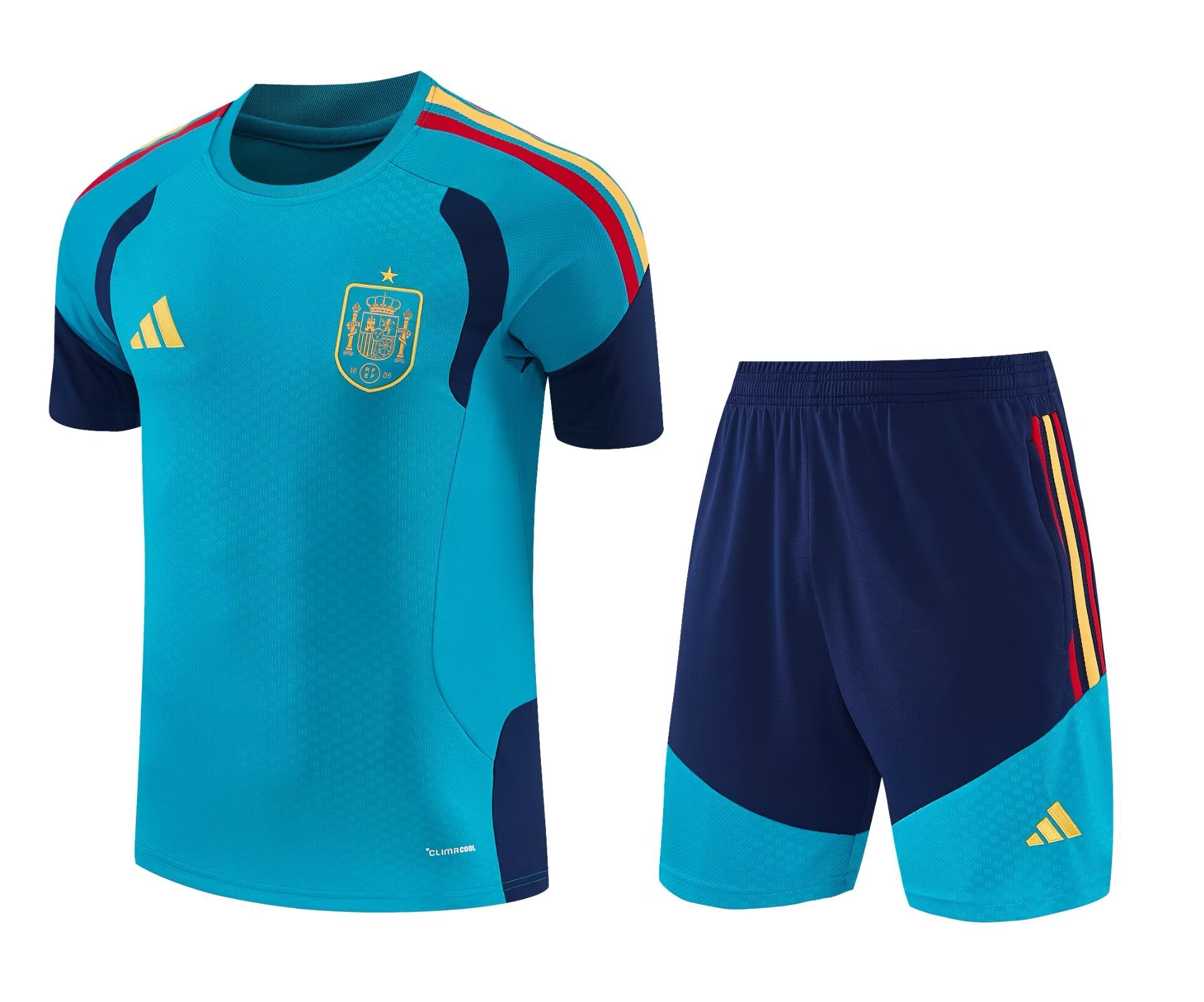 2627 Spain Short Sleeved Zipper Pocket Training Suit  |  Thai Version Quality | C14012