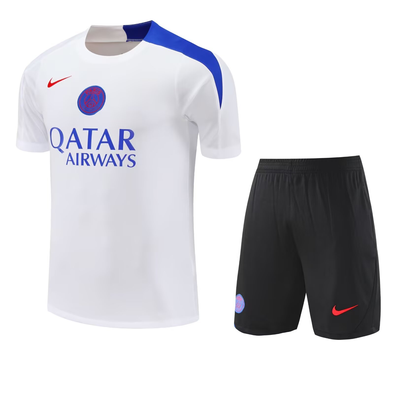 2627 Paris  Zipper Pocket Short Sleeve Set Training Suit |  Thai Version Quality | C14012