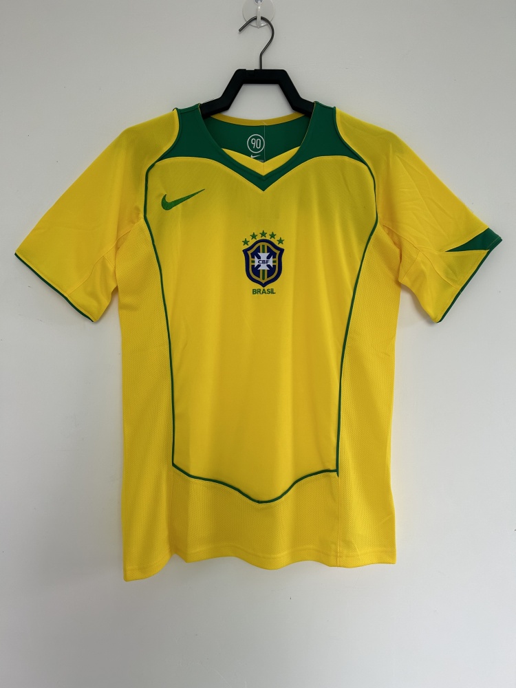 Retro 2004 Brazil home Jersey | retro edition  | Short-Sleeved |811