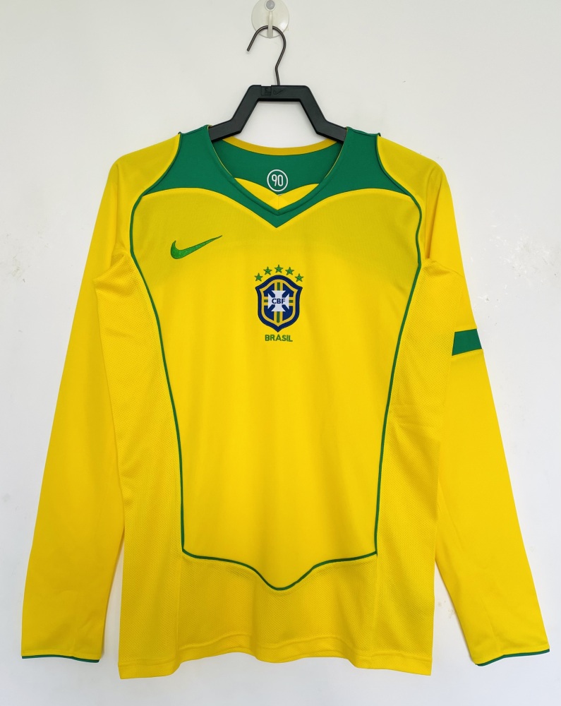Retro 2004 Brazil home Jersey | Thai Version | Away| long sleeves |811