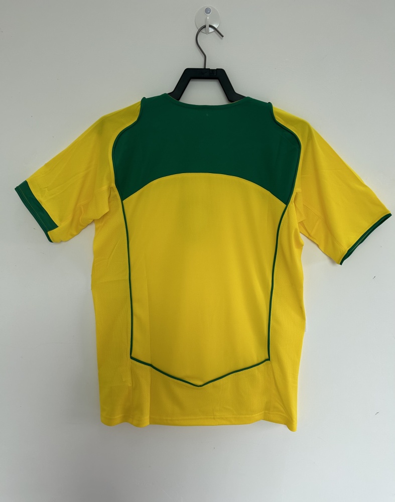 Retro 2004 Brazil home Jersey | retro edition  | Short-Sleeved |811