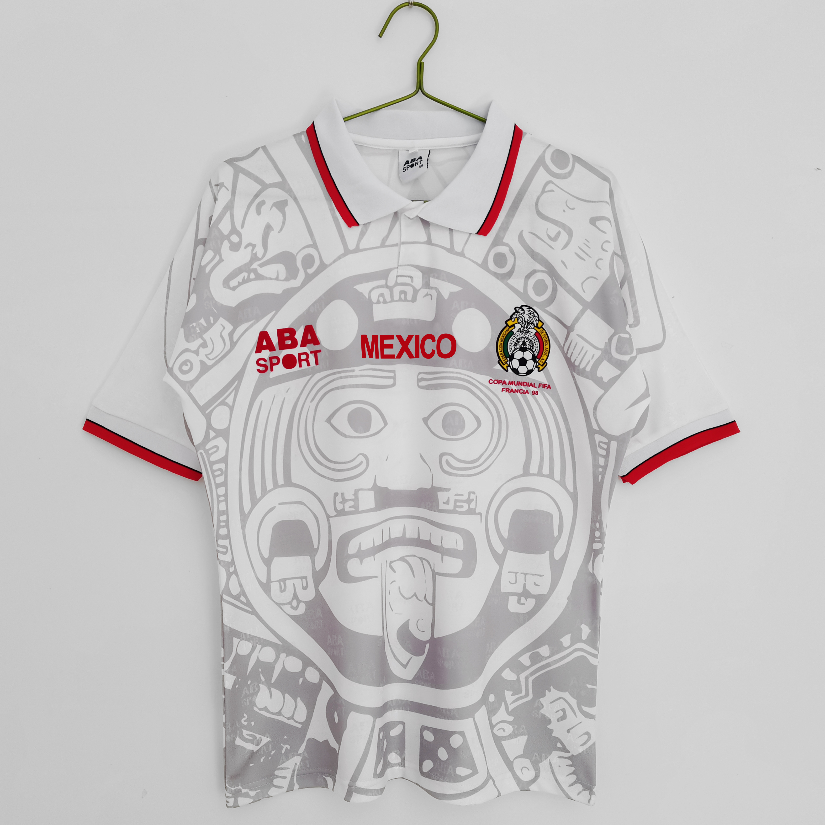 Retro 1998 Mexico Home Away Jersey  | short-sleeved | [Retro Edition] | French