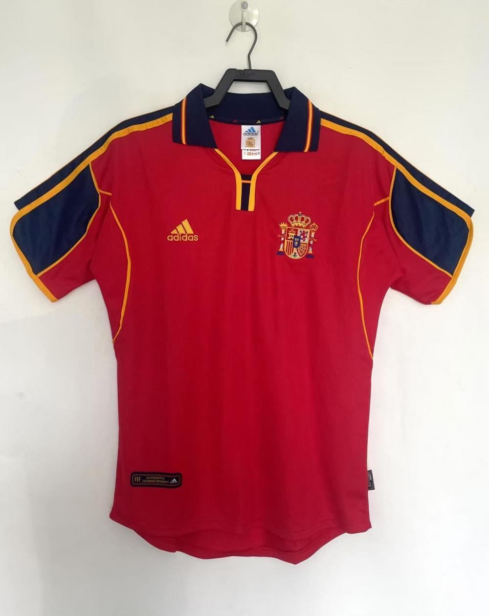 Retro 2000 Spain  Home Away Jersey  | short-sleeved | [Retro Edition] | French