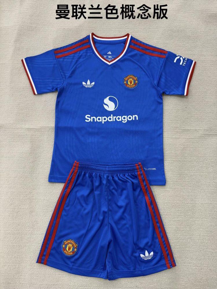 Kids 26-27 Manchester United  Soccer Jersey | short-sleeved