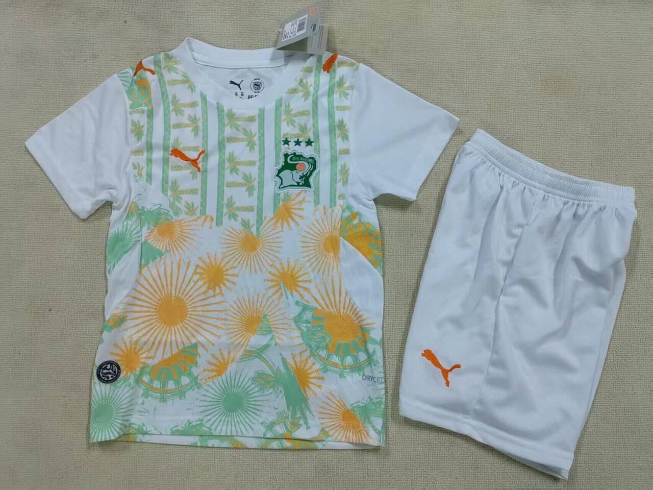 Kids 26/27 Cote divoire home Home Away Soccer Jersey | short-sleeved | Côte d'Ivoire | Ivory Coast