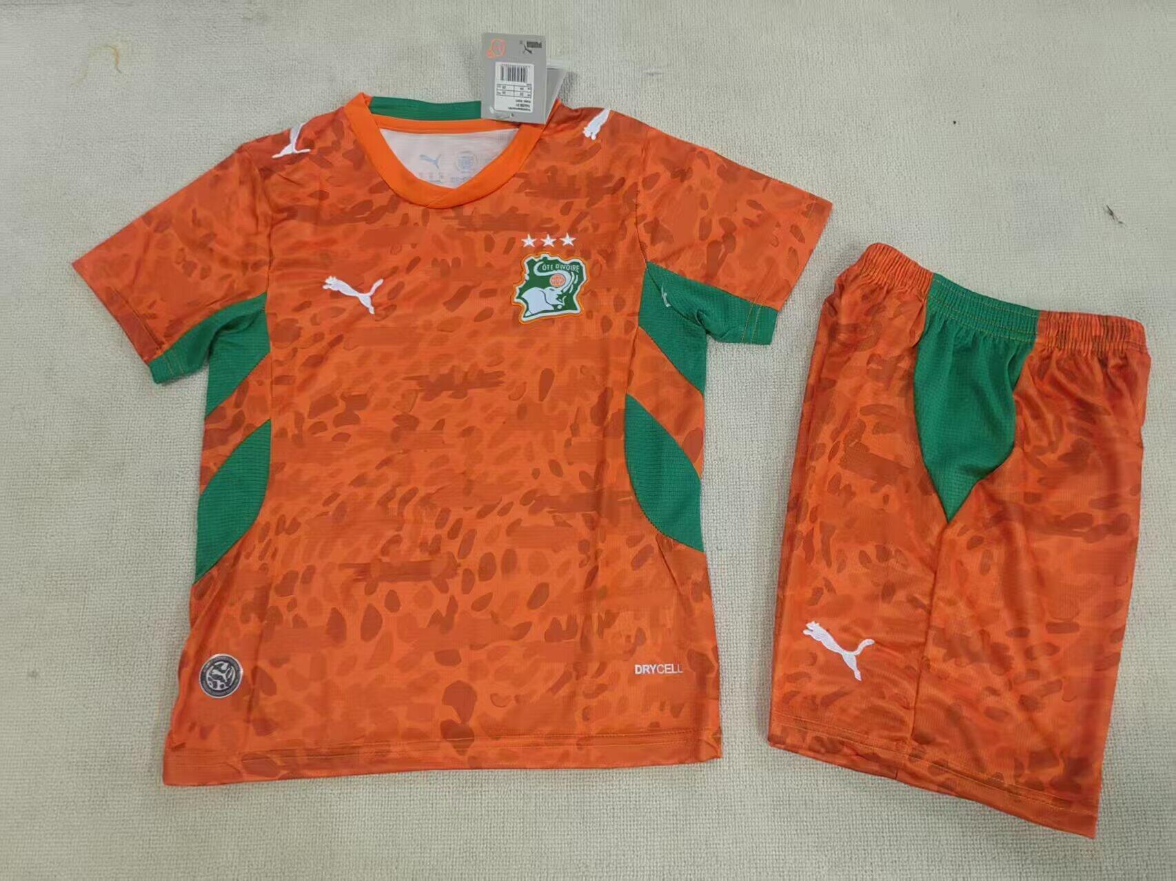 Kids 26/27 Cote divoire home Home Away Soccer Jersey | short-sleeved | Côte d'Ivoire | Ivory Coast