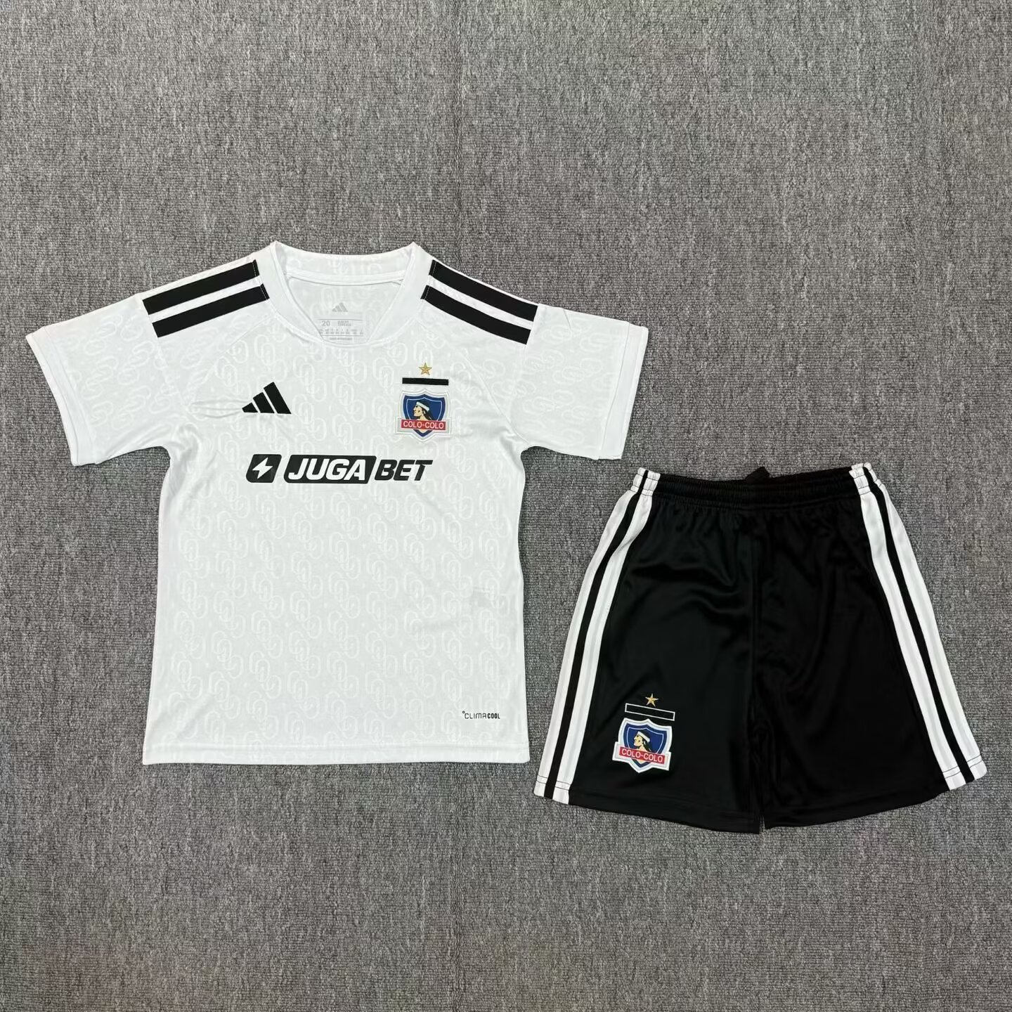Kids 26-27 Colo-Colo   home Soccer Jersey | short-sleeved