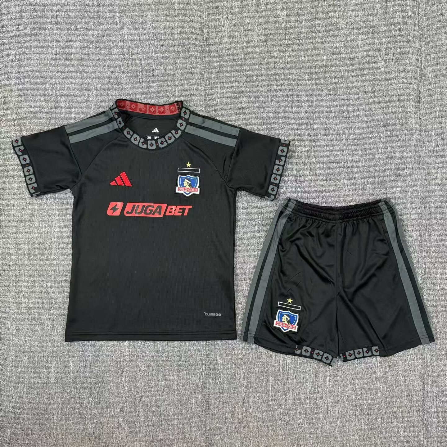 Kids 26-27 Colo-Colo   away Soccer Jersey | short-sleeved