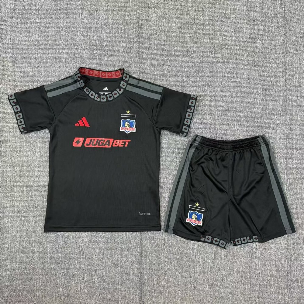 Kids 26-27 Colo-Colo   away Soccer Jersey | short-sleeved