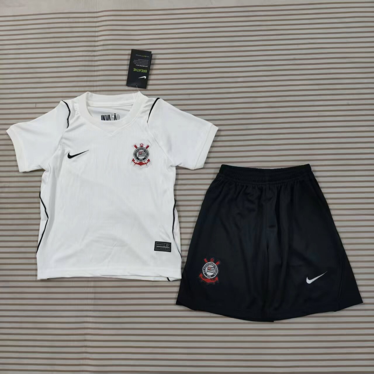 Kids 26-27 Corinthian  home  Soccer Jersey | short-sleeved