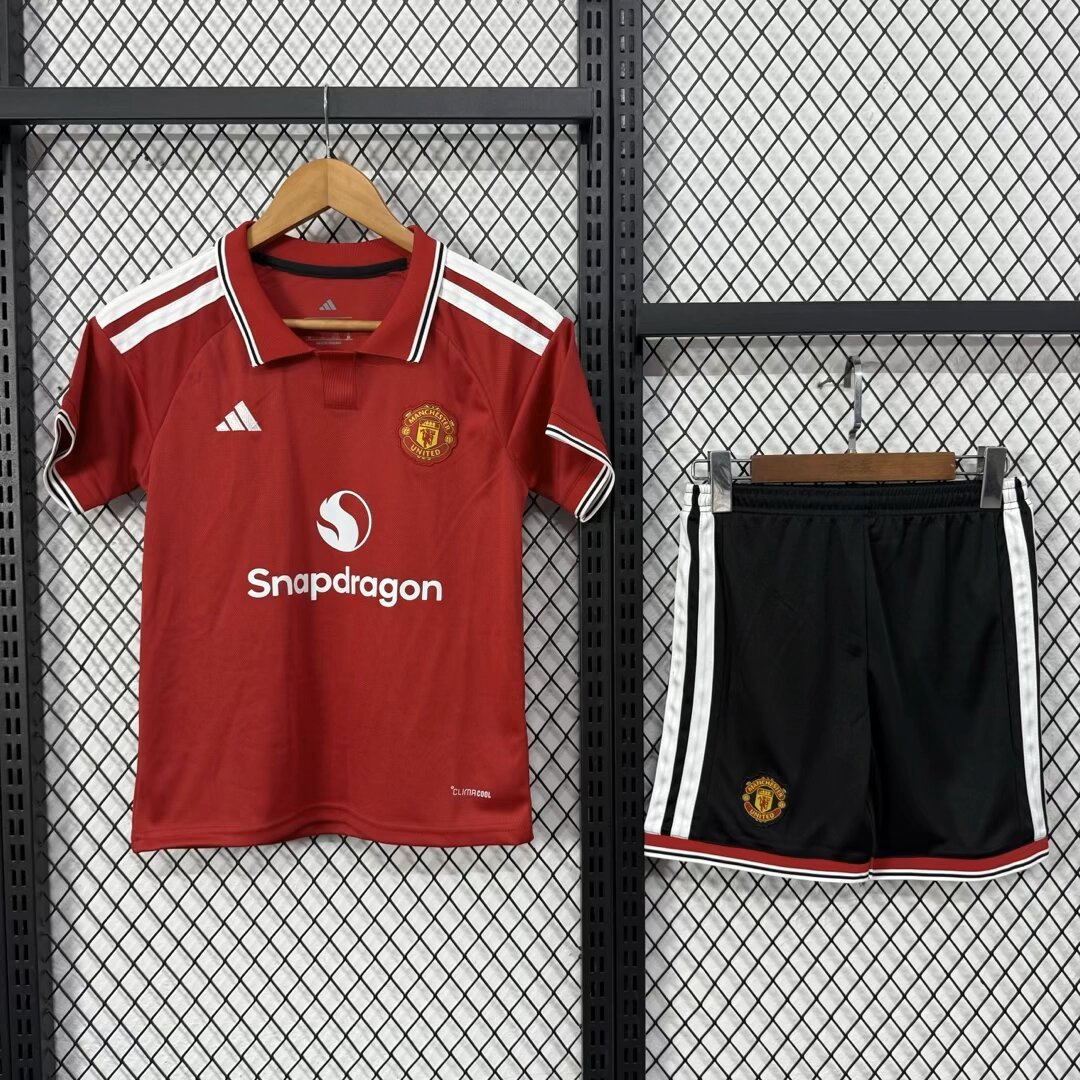 Kids 26-27Manchester United home Soccer Jersey | short-sleeved