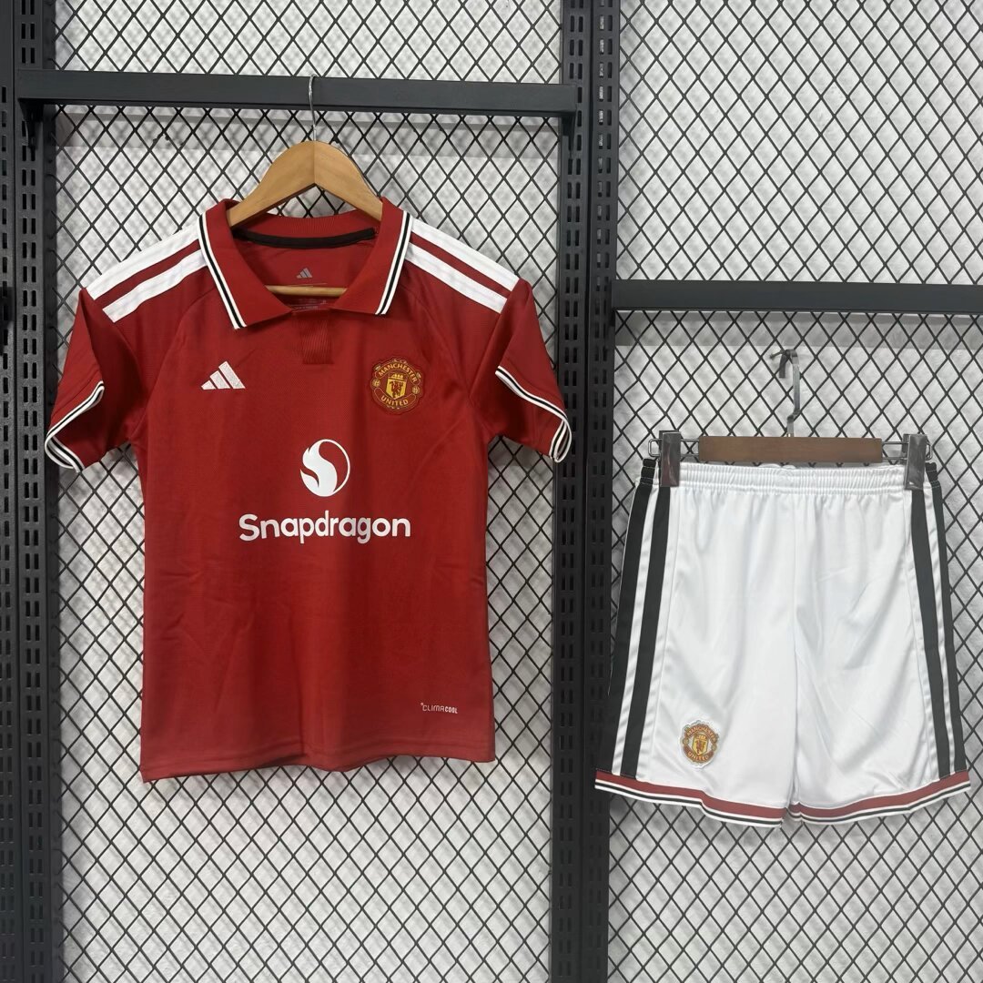 Kids 26-27Manchester United home Soccer Jersey | short-sleeved