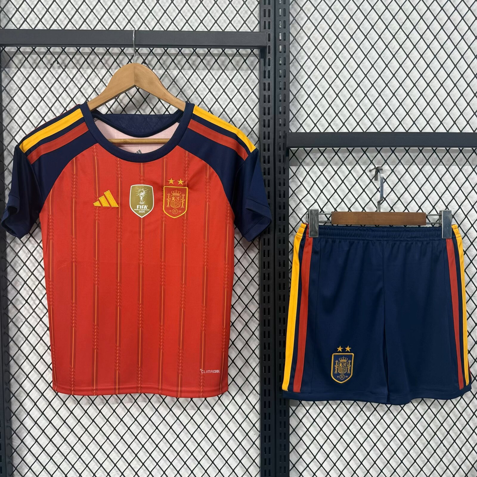 Spain  2026 Home  Kids Soccer Jersey | short-sleeved |  1042