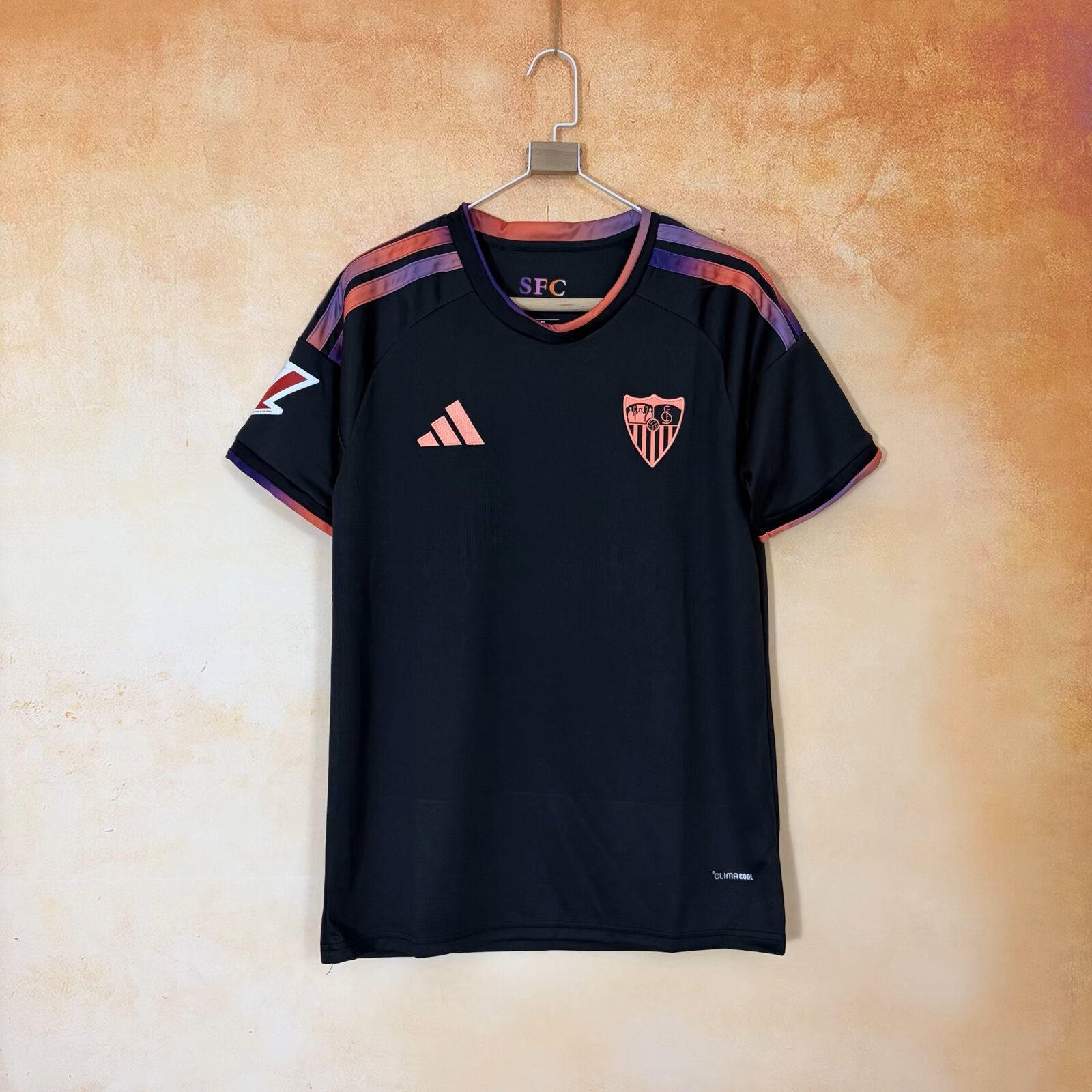Seville  26-27 Third Away Black Jersey | thai version | S-4XL | short-sleeved |White BAO LIN