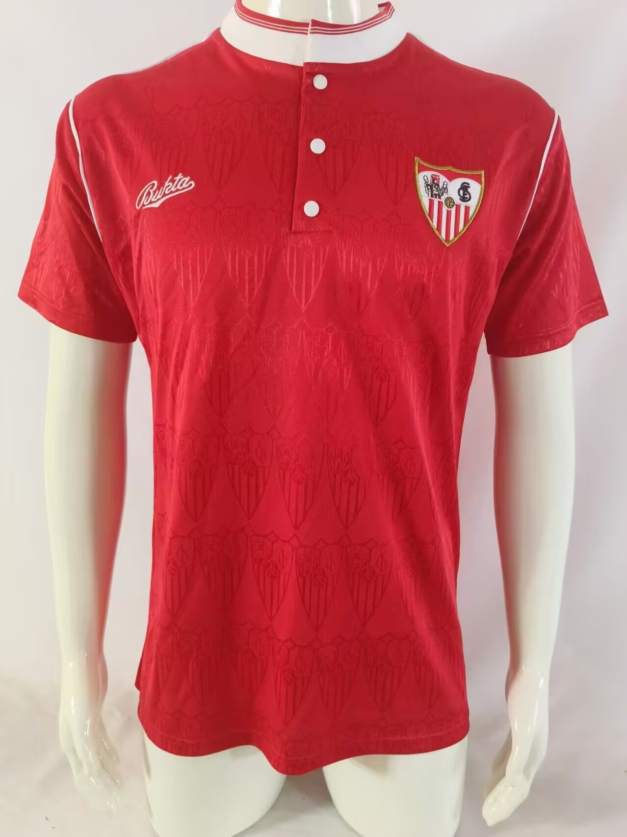 Retro  Seville 1991-1992 Away Jersey  | short-sleeved | red | [Retro Edition]  503
