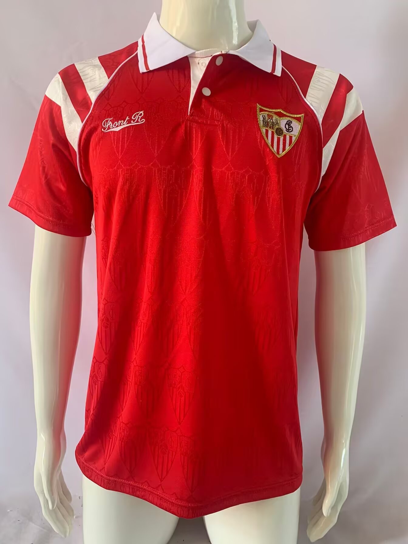 Retro  Seville 1992-1993 Away Jersey  | short-sleeved | red | [Retro Edition]  503