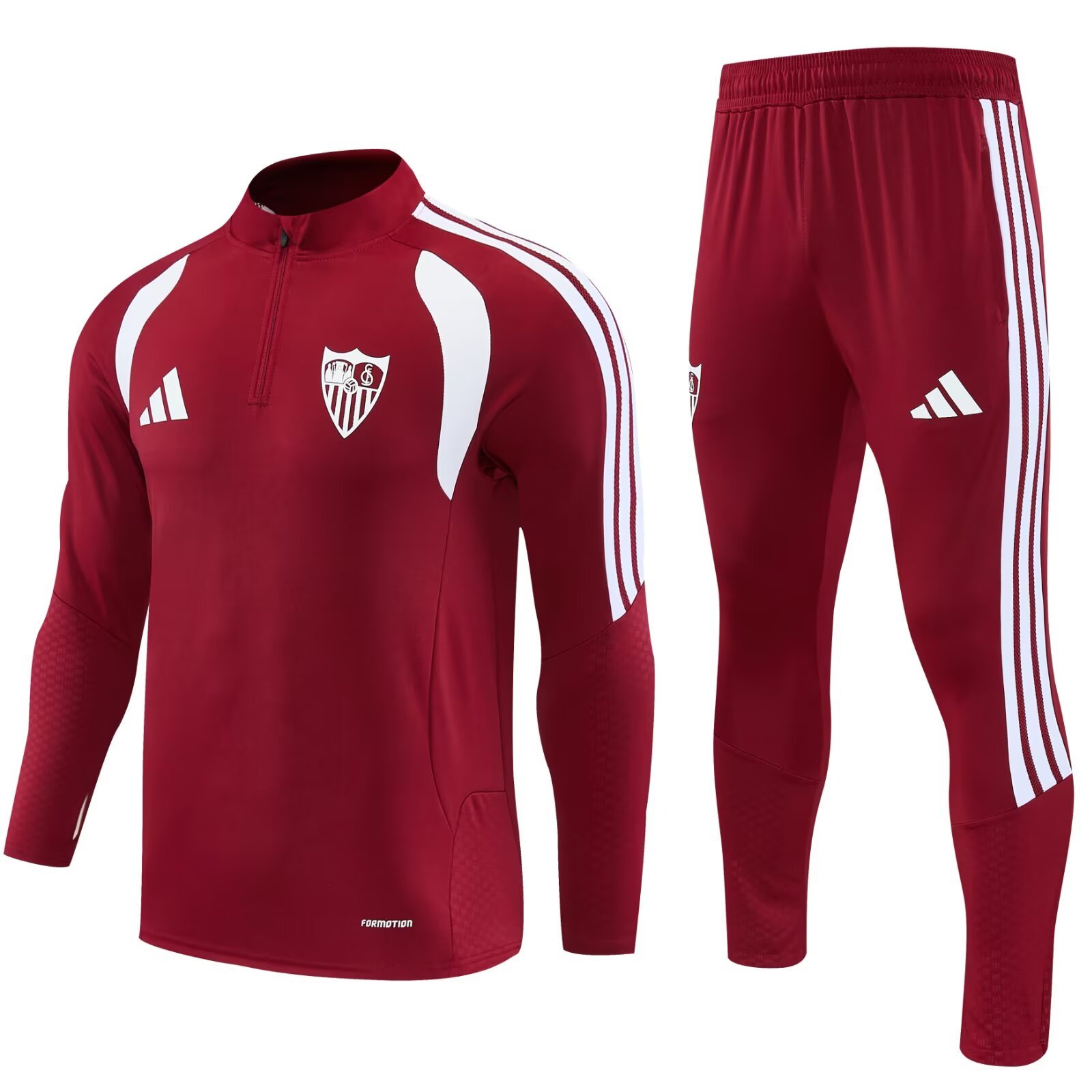 Seville red long sleeves training suit  S-3XL