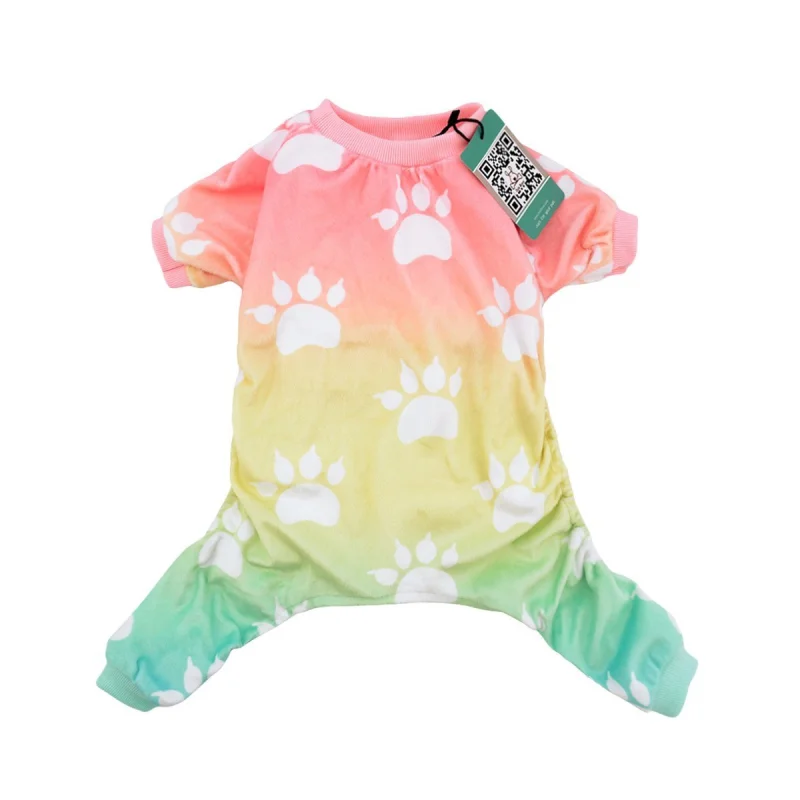 Gradient Footprint Dog Pajamas