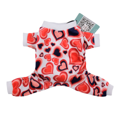 CuteBone Dog Pajama Love Dog Jumpsuit Pet Clothes Onesie Pajamas P14